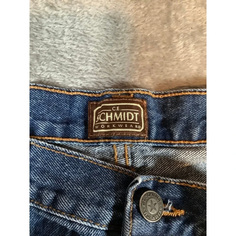 C.E. Schmidt Mens Workwear Jeans Blue Denim Straight Leg 40x32